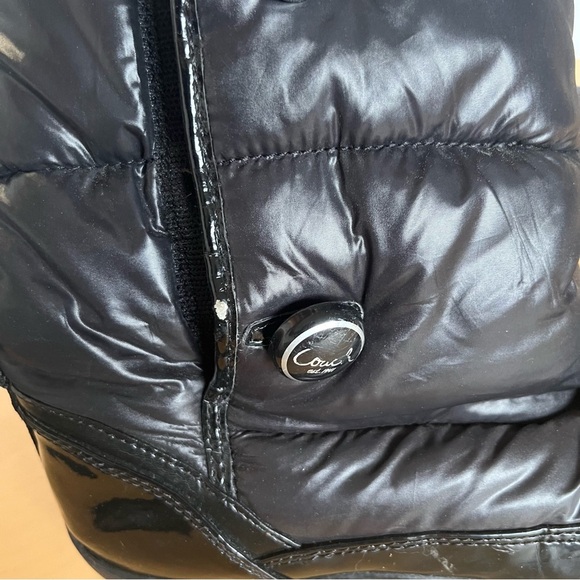 Coach Polina Black Puffer Boots Snow Rain Size 8.5 - Picture 5 of 12